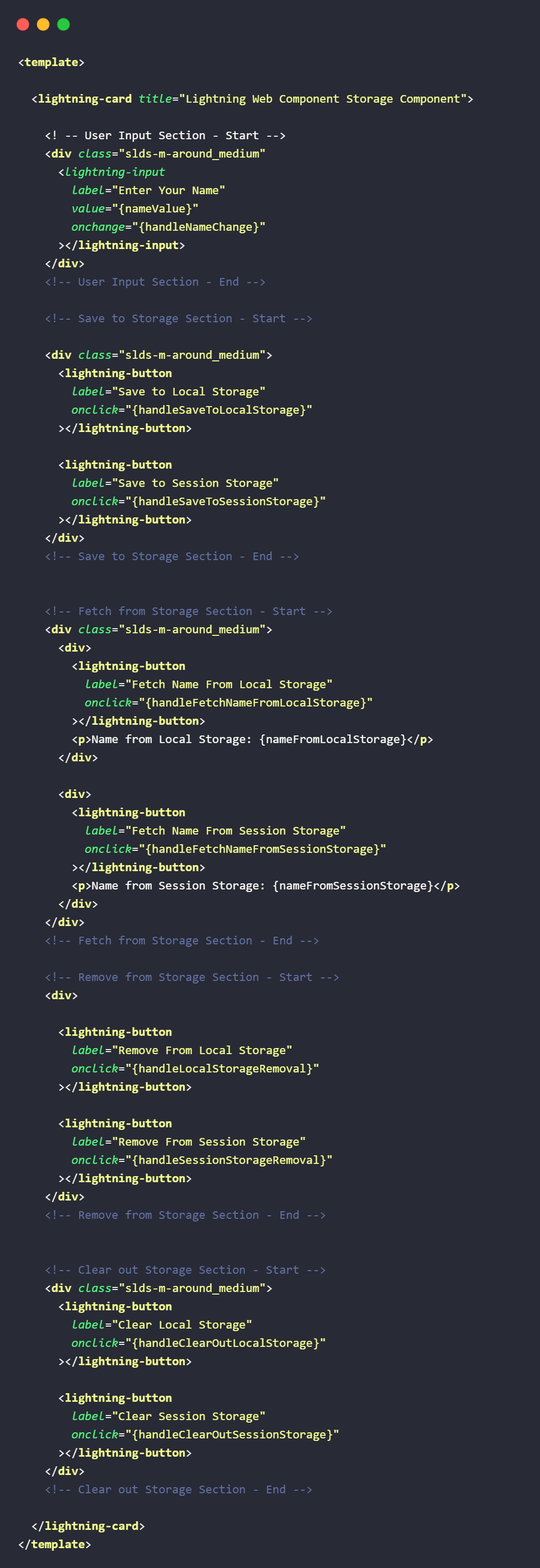 Implementation of Local Storage and Session Storage in JavaScript