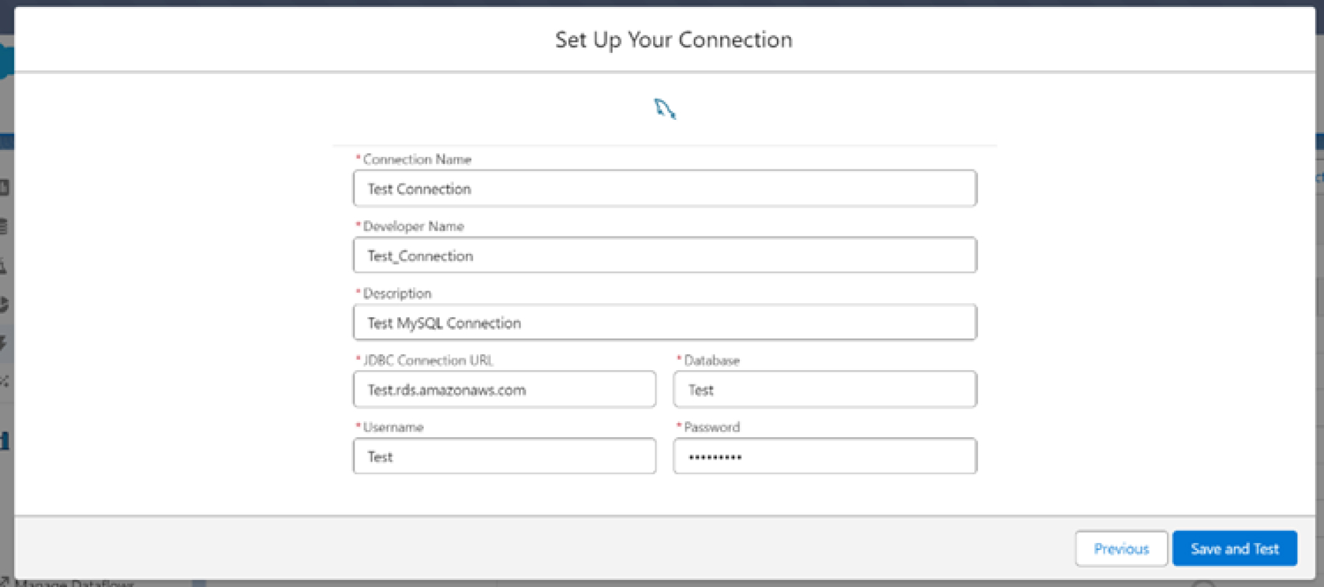 MySQL to Salesforce integration using CRM Analytics