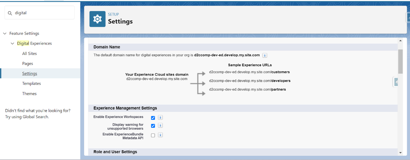 Salesforce D2C Commerce Setup