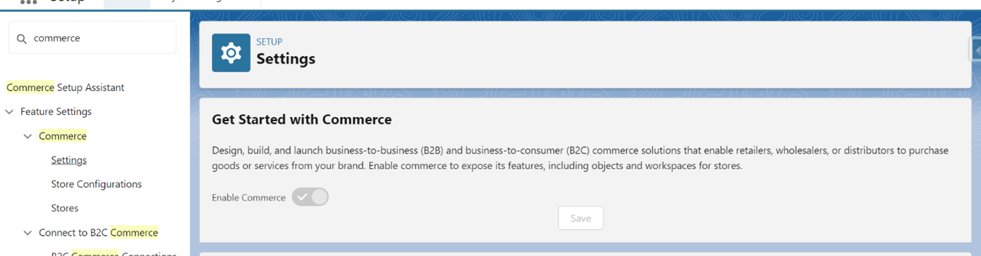 Salesforce D2C Commerce Setup